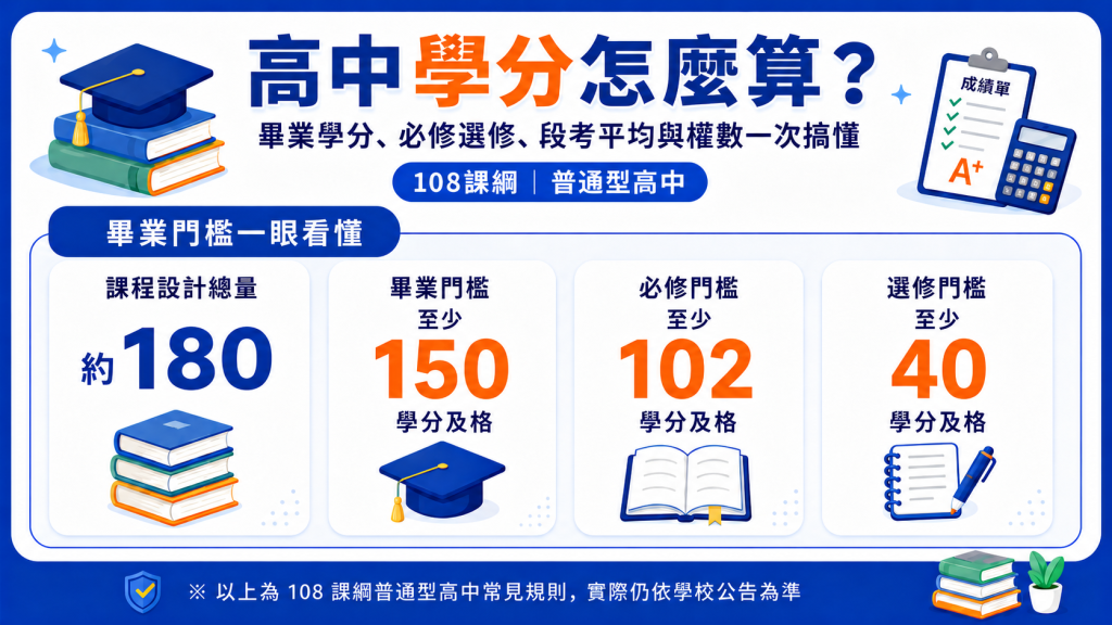 高中學分怎麼算_畢業門檻